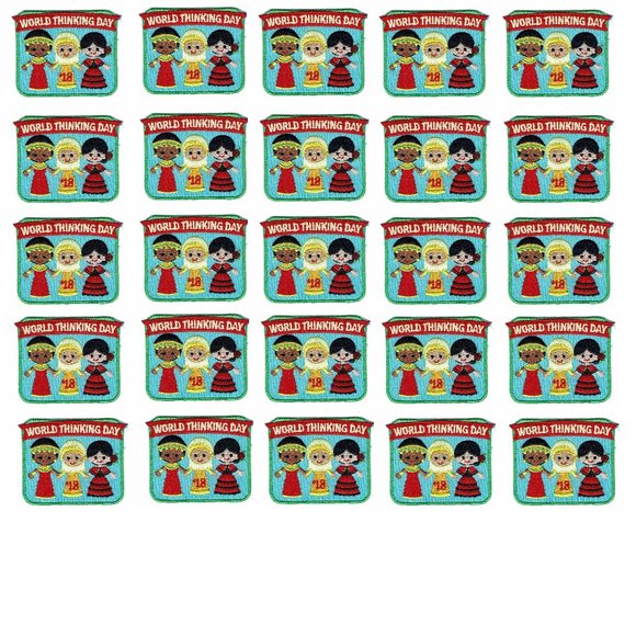 Lot of 20 Girl Scout Patches  WORLD THINKING DAY 2018   2.25" x 2" - Picture 1 of 1